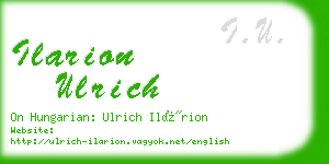 ilarion ulrich business card